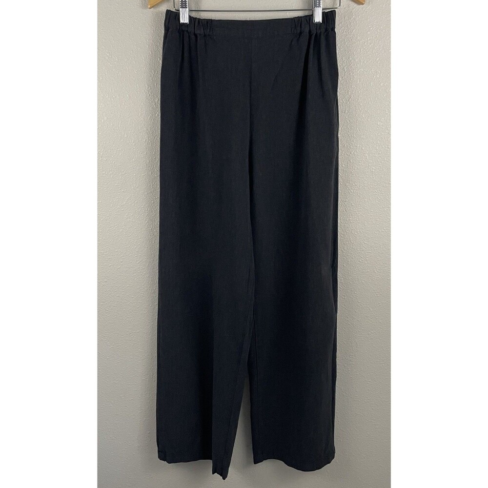 CP Shades Womens M Gray Wide Straight Leg Rayon Cotton Pull On Pants